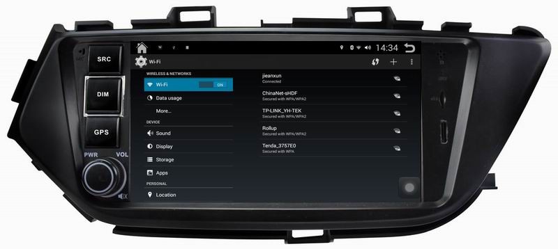 Ouchuangbo big sceen audio gps stereo for Nissan Lannia 2015 with 1.6GHz capacitance sceen android 4.4 BT USB