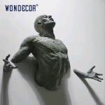 Bronze Metal Wall Art Sculpture 3D Abstract Art Sculpture Customized Size