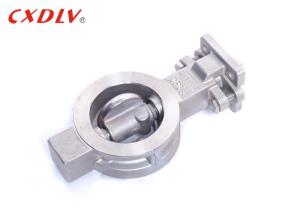 China Water Oil Gas Wafer Butterfly Valve Double Flange End Gear Operated DN300 factory