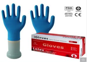 China CE Approval Disposable Medical Gloves 100% Natural Latex Materials S / M / L / XL factory