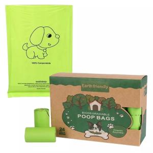 China Sustainable Custom Printed Biodegradable Small Trash Bags Compostable Cat Poop Bags factory