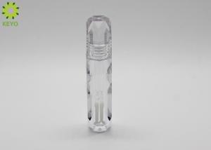 Luxury Transparent Plastic Empty Lipgloss Tube , Round Shape Lipgloss Case