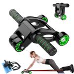 ABS Steel Foam Home Fitness Equipment , AB Wheel Roller Kit with Resistance Band