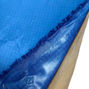100D Adhesive ESD Antistatic Striped Silk Fabric Self Adhesive Polyester Mesh