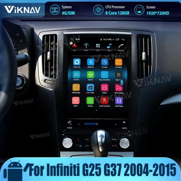12.1 Inch Touch Screen Stereo For 2004-2015 Infiniti G25 G37 Navigation GPS
