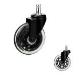 2.5 Inch Office Chair Casters Transparent PU Casters Sets Silent Wheels For