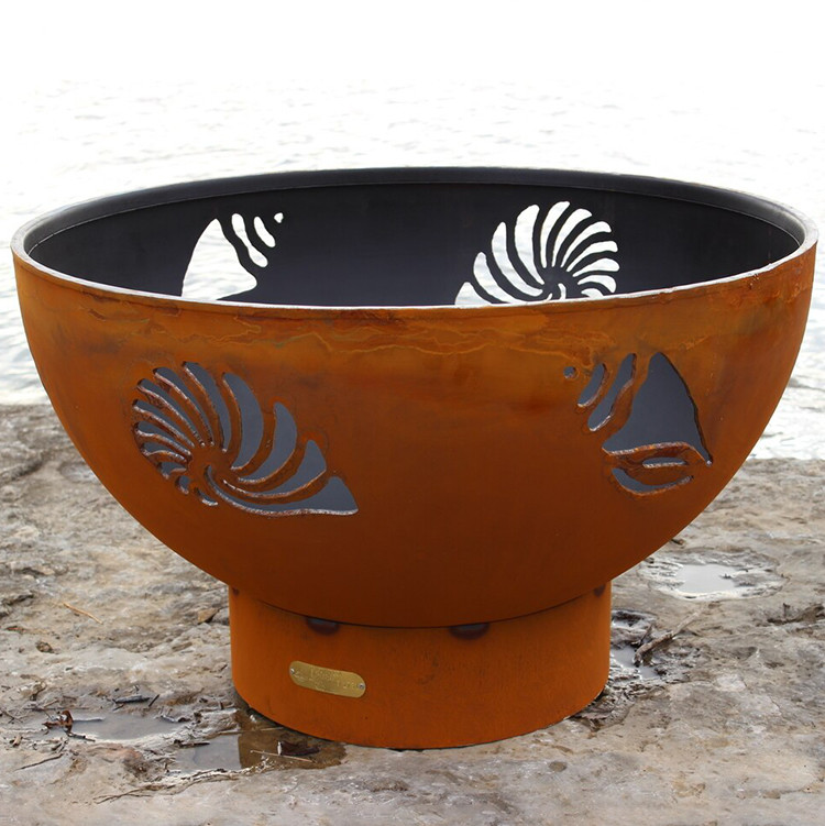 Steel Fire Pit Round Black Outdoor Corten Steel Fire Pit Steel Designer Fire Pit