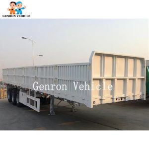 60T Loading 16 Tons Axles 1000mm Drop Side Semi Trailer