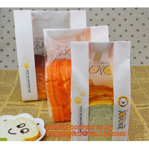Customize Translucent Window Brown Greaseproof Kraft Paper Bag Special Opp