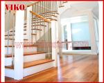 Wrought Iron Staircase VK86S Wrought Iron Handrail Tread Beech ,Railing tempered