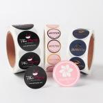 Waterproof Gold Foil Round Stickers Clear Gloss Custom Logo Stickers For