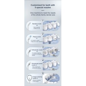 Large Water Tank Black Countertop Water Flosser Home Use Oral Irrigator