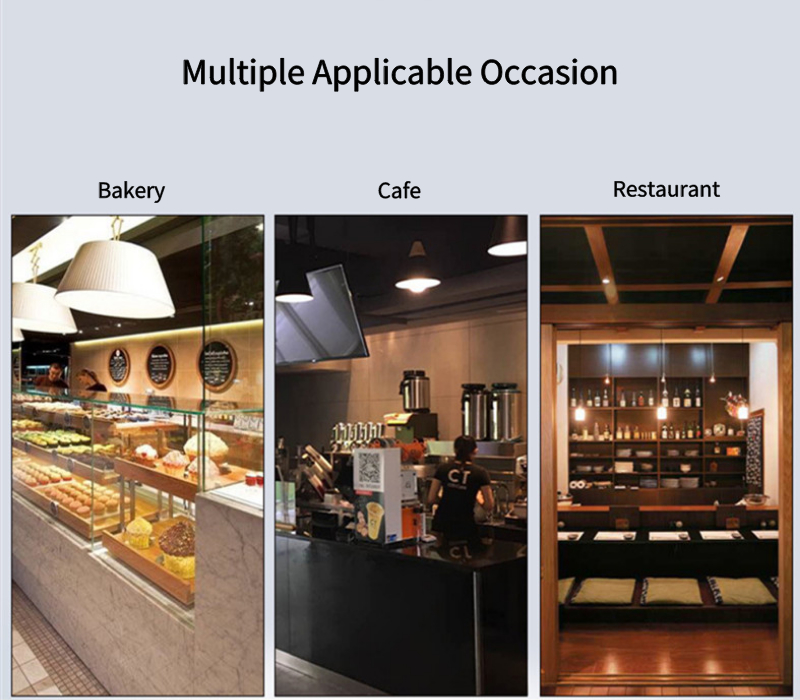 Practical 50HZ Small Cake Display Counter , Vertical Glass Chiller Cake Showcase