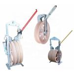 Helicopter Stringing Pulley Blocks Pulling 2 Bundled Conductors