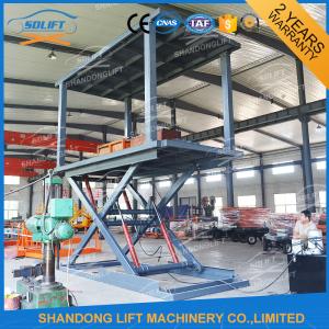 China 3T 3M Hydraulic Scissor Car Lift High Strength Manganese Steel Material For Basement factory