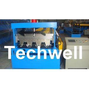 Galvanized Steel Sheet Floor Decking Roll Forming Machine / Cold Roll Forming