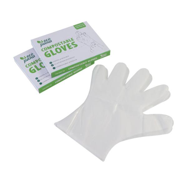 Disposable Compostable Gloves Leak Resistant For Food Prep Home Duties Personal