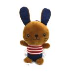 Cute Rabbit Doll Key Chain Brown Fleece Cloth Corduroy Material