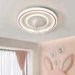 Modern Minimalist Ceiling Fan Light , Creative Lighting Ceiling Fans Remote