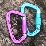 24KN Heavy Duty Auto Locking Climbing Carabiner Clips Twist Lock for Adventure