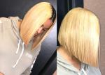 10 Inches 1B / Blonde Straight Full Lace Human Hair Wigs For White Women