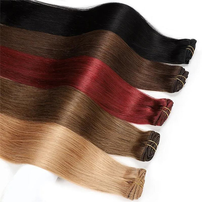 Ombre Tape In Human Hair Extensions Natural Looking Double Sided Blonde