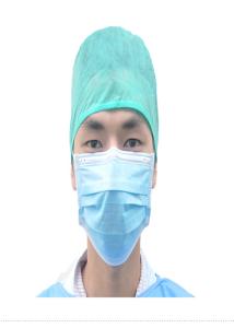 China Oil Proof Disposable Bouffant Caps Fluid Repellent SMS Material Eco Firendly factory