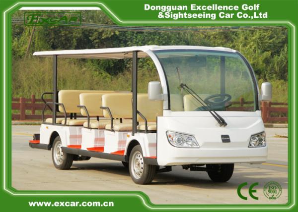 EXCAR white 14 Seater 72V electric sightseeing bus electric car china tour bus