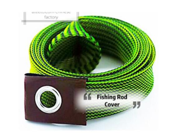 PET Colorful Fishing Rod Socks Sleeves Slid Proof Abrasive Resistant For Casting