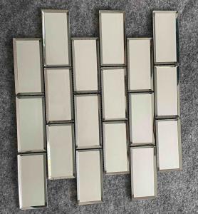 China Iridescence 1.36kgs Subway Glass Mosaic Tile , Countertop 300x300mm Decor Floor Tiles factory