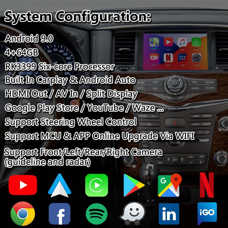 Lsailt Android Carplay Interface for Nissan Patrol Y62 2011-2017 With GPS Navigation Youtube