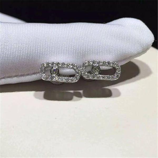 Luxury jewelry Mk With diamond stud earrings 18k white gold yellow gold rose