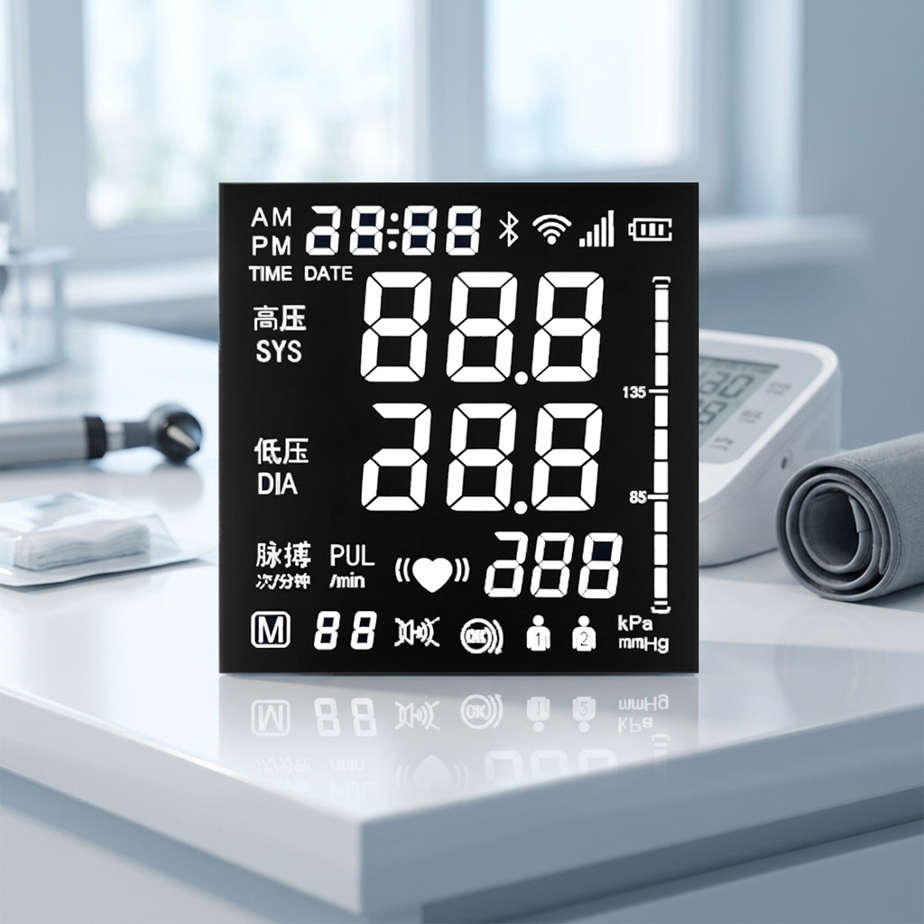 Custom Size VA Segment LCD Screen Medical Application VA segment LCD Displays