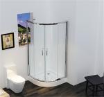 Bathroom Tempered Glass Shower Enclosure Sliding Door Aluminum Framed