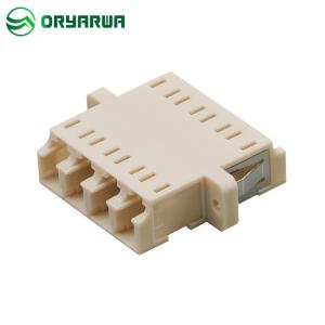 China One Piece Molding Quad LC Fiber Optic Adapter Multimode Flangeless factory