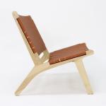Modern Design Nordic Luxury Lounge Chair PU Leather Solid Wood Leisure Sofa