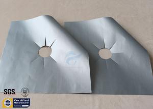 China PTFE Coated Fiberglass Fabric Non Stick Stovetop Burner Protector Silver factory