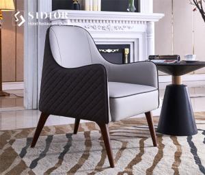 China Comfortable Leather Chair, Leather Upholstered Chair, Leather Easy Chair, High Density Foam, PU Leather Upholstery factory
