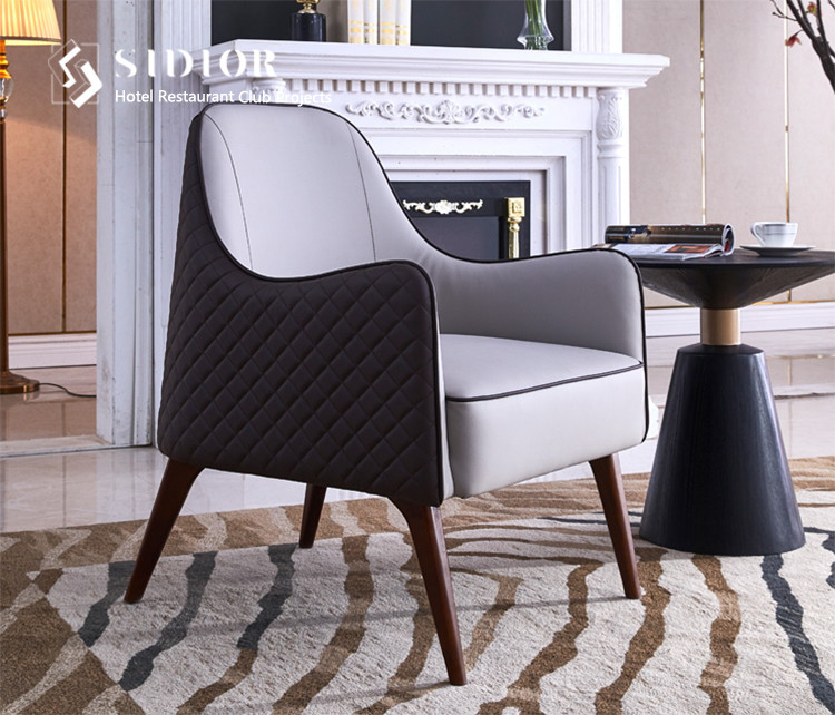 Comfortable Leather Chair, Leather Upholstered Chair, Leather Easy Chair, High Density Foam, PU Leather Upholstery