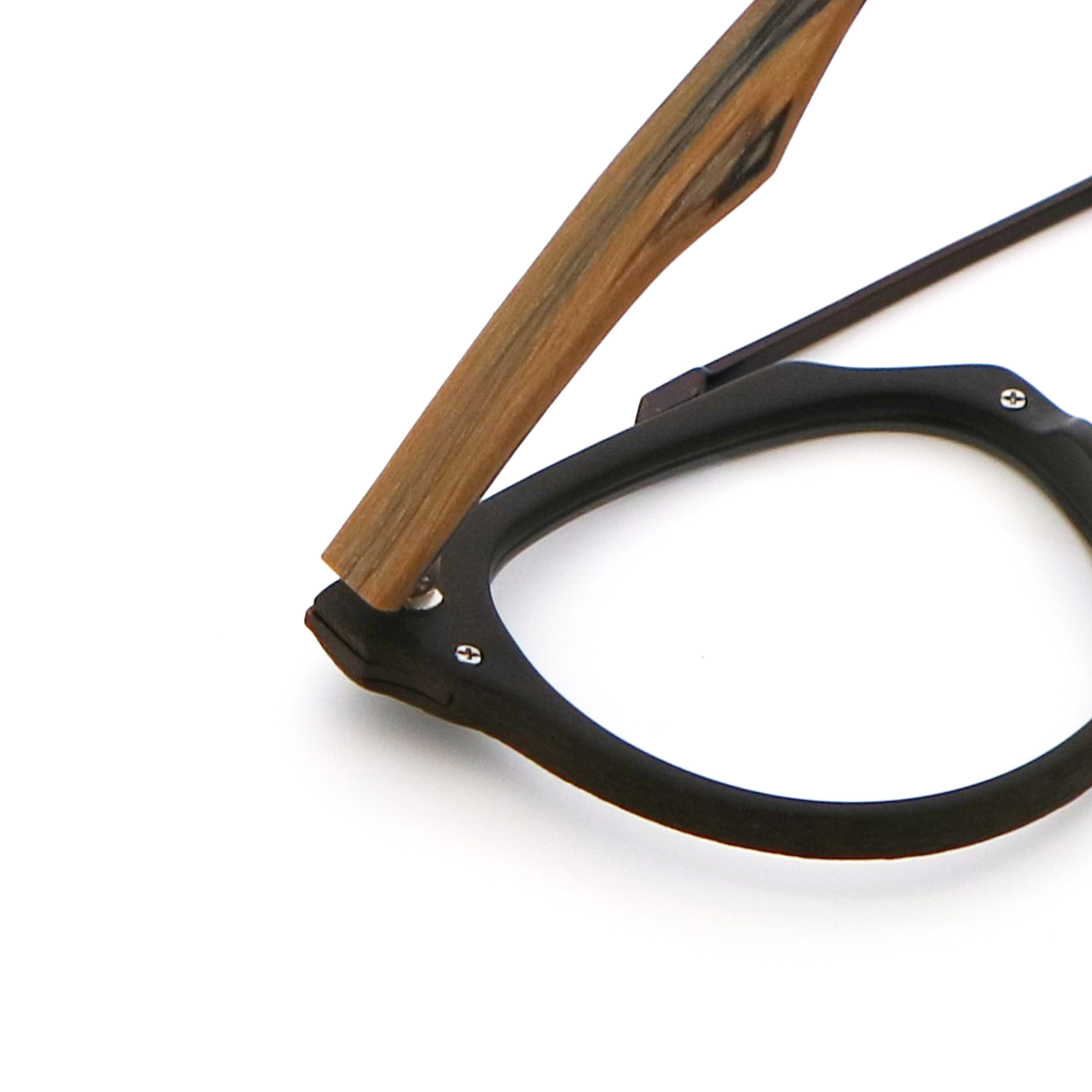 Vintage Manual Wood Grain Acetate Optical Glasses Frame MR 0361