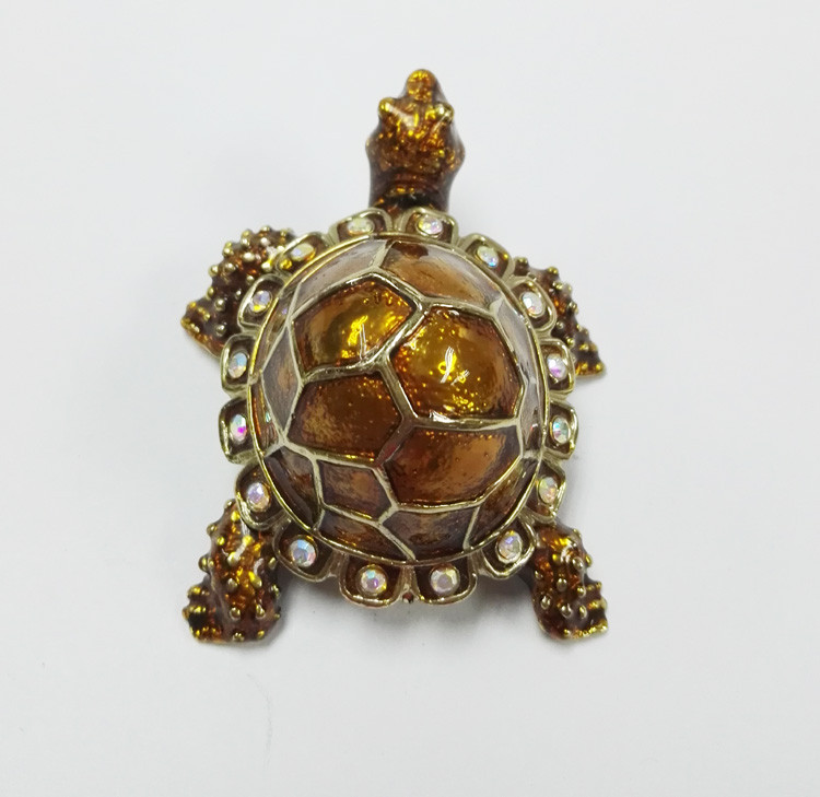 Turtle animal wholesale baby turtle trinket boxes Turtle Enameled Trinket Boxes Box