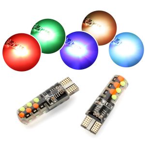 Brightness New type car Interior led light bulb T10 5050 6SMD RGB color With RGB