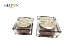 Cuboid Shape Acrylic Jars For Cosmetics , PMMA Refillable Empty Cosmetic Jars