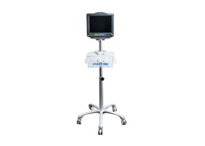 China Aluminum Alloy 5 Leg Cardiac Patient Monitor Stand With Basket factory