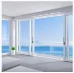 White PVC UPVC Profile Doors Single Double Tempered Glass Sliding Door