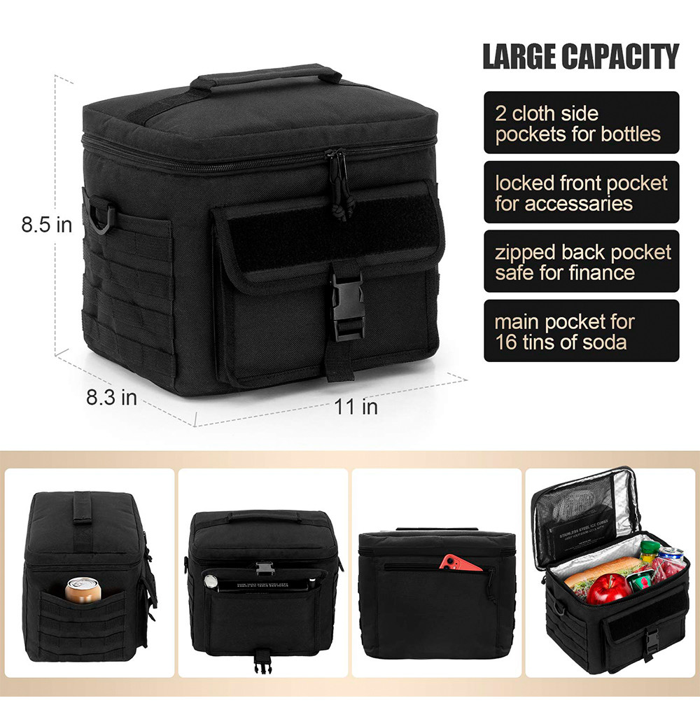 Tactical Insulated Meal Prep Lunch Cooler For Picnic