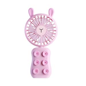 China Mini Hand Held Rechargeable Battery Operated Fan With LED Light factory