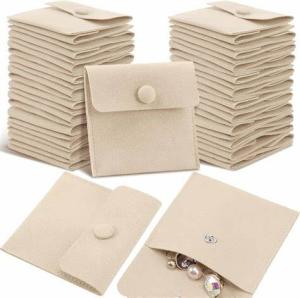 China Microfiber Fabric Jewelry Pouch Earrings Necklace Packaging Foil Stamping factory