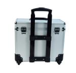 Silver Aluminum Hairdresser Trolley Case Aluminum Grooming Case With Trolly In