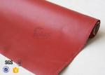 800℃ 0.8mm Red Silicone Coated High Silica Fabric For Heat Insulation